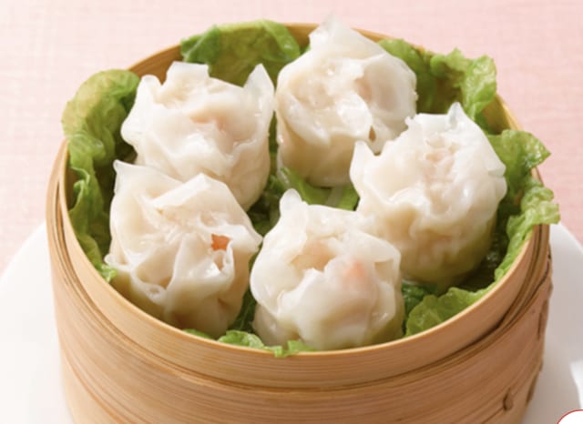 Steamed shrimp dumplings.